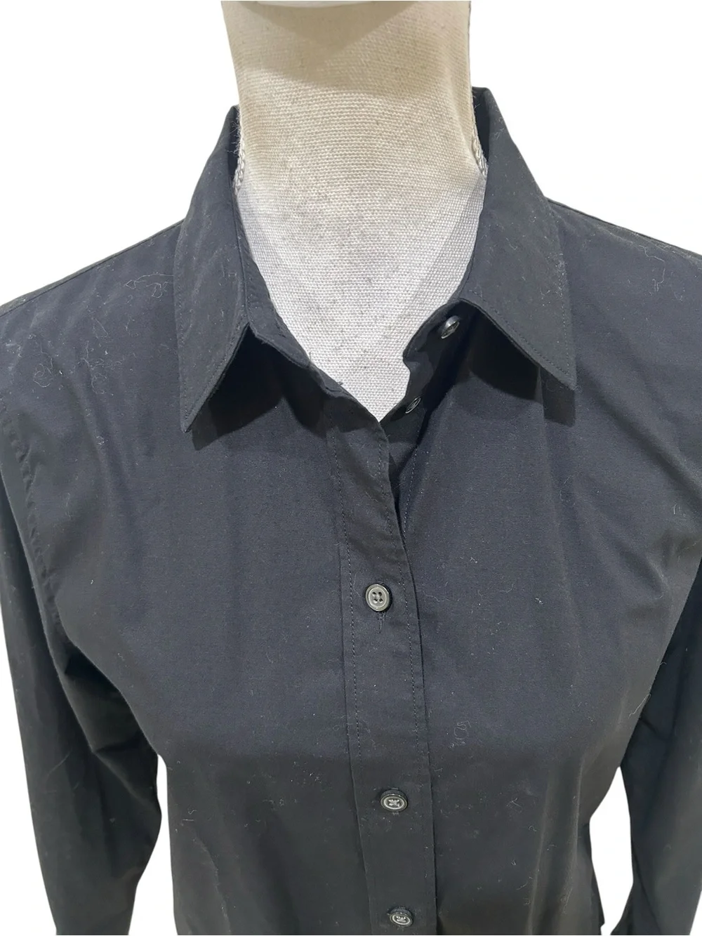 J. Crew Black Long-Sleeve Button-Down cotton Shirt size medium